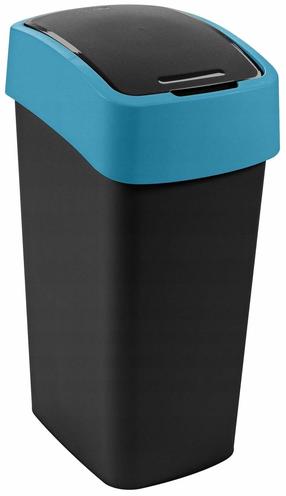 Rūšiavimo šiukšliadėžė Curver Flip, 45L l, juoda sp./geltona sp.