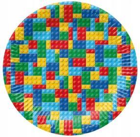 Одноразовая тарелка Paw Decor Collection Colorful Bricks, Ø 23 см, 8 шт.