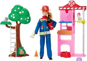 Кукла с аксессуарами Mattel Barbie Firefighter, 29 см, многоцветный