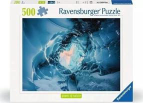 Dėlionė Ravensburger The Eye Of The Glacier, 36 cm x 49 cm, 500 vnt., mėlyna sp.