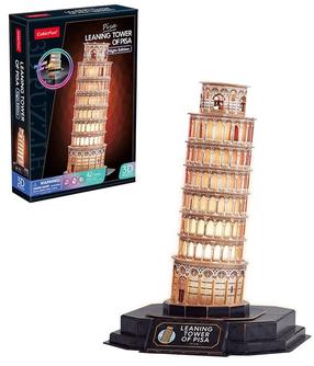 3D dėlionė Cubicfun Leaning Tower Of Pisa 306-L535H, 23.2 cm x 25 cm, 42 vnt., ruda sp.