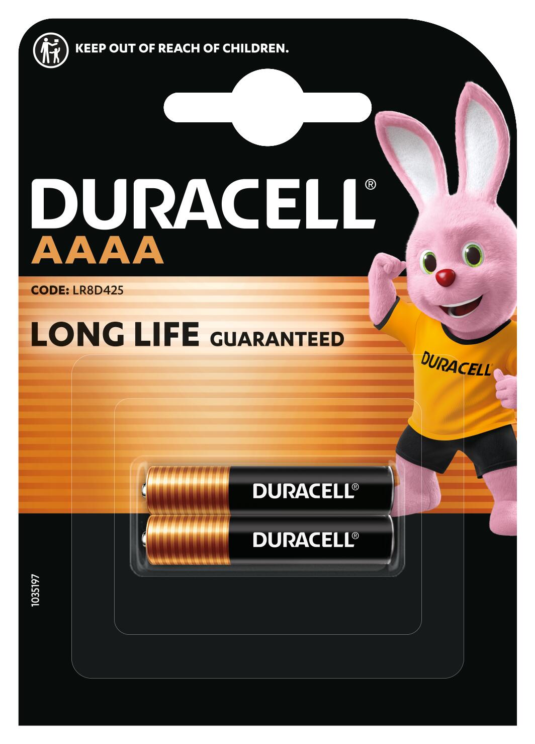 Patareid Duracell, AAAA, 1.5 V