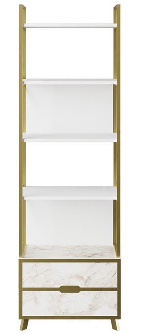 Grīdas plaukts Kalune Design Frida 788DEC4050, balta krās., 191 cm x 59.3 cm x 35.2 cm