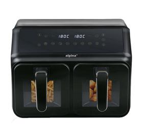 Aerogrils Alpina DUO, melna krās., 2200 W, 8 l