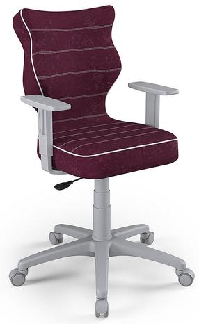 Vaikiška darbo kėdė Duo Size 6 VS07, 42.5 x 40 x 104.5 cm, pilka sp./violetinė sp.