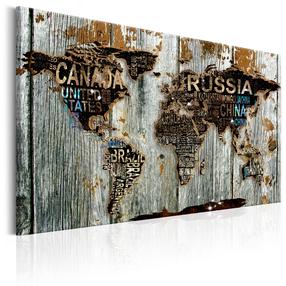 Kamštinė reprodukcija Artgeist Wooden Border PINNWAND522, 90 cm x 60 cm