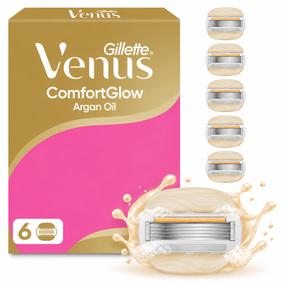 Keičiamos skustuvo galvutės Gillette Venus ComfortGlow Argan Oil, 6 vnt