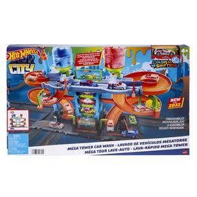 Komplekts Mattel Hot Wheels City Mega Tower Car Wash HDP05, daudzkrāsaina