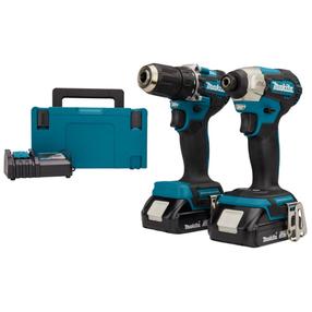 Akumuliatorinių įrankių rinkinys su akumuliatoriumi Makita DLX2423AJ, 18 V, 4 vnt.