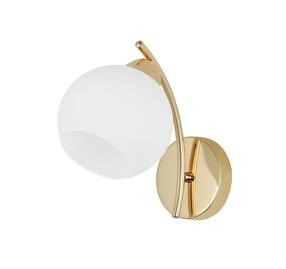 Lampa sienas Candellux Lighting Amos, E27, 1 x 40 W, balta krās. / zelta krās.