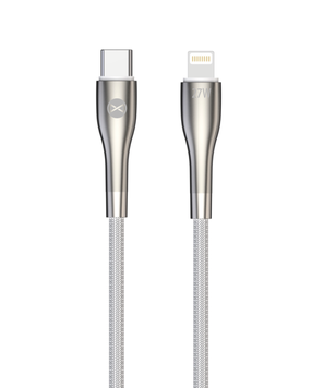 Kabelis Forever Sleek GSM171008 USB Type-C, Lightning, 1 m, sidabro sp.