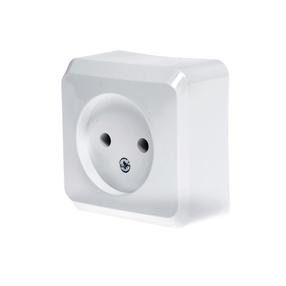 Kištukinis lizdas Schneider Electric Prima WDE001000, be įžeminimo, balta sp.