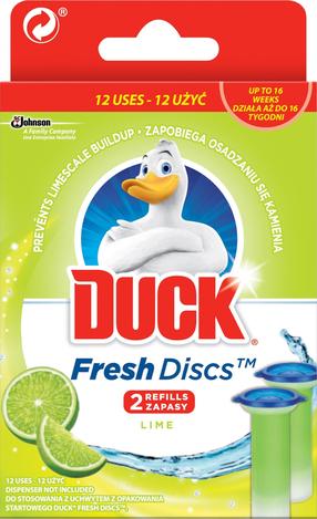 Klozetpoda želeja Duck Fresh Discs Lime, 2 gab.