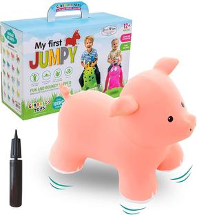 Мяч для прыжков Gerardo's Toys Jumpy Piggy, розовый цв.