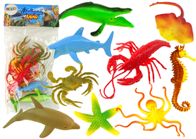 Figūrėlių rinkinys Lean Toys Undersea Animal, 9 vnt., įvairių spalvų