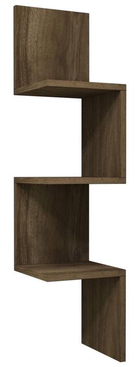 Sieninė lentyna Kalune Design Zikzak 835PUQ1634, riešuto sp., 105.4 cm x 25 cm x 25 cm