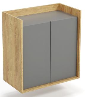 Spintelė Mobius 2D, ąžuolo sp./pilka sp., 78 cm x 41 cm x 83 cm