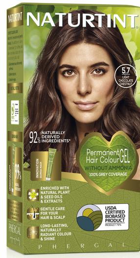 Plaukų dažai Naturtint Permanent Hair Colour Gel, light chocolate chestnut, 5.7, 170 ml