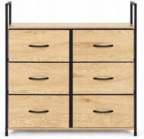 Kumode ModernHome GIC-C105-19, brūna krās./melna krās., 80 cm x 87 cm x 24 cm