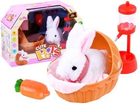 Rotaļu dzīvnieks Cute Pets Bunny ZA3551, balta krās./daudzkrāsaina