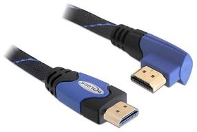 Kabelis Delock HDMI, HDMI, 2 m, mėlyna sp./juoda sp.