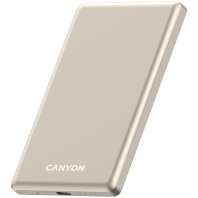 Nešiojamas įkroviklis (Power bank) Canyon OnPower 505 Slim, 5000 mAh, 20 W, smėlio sp.