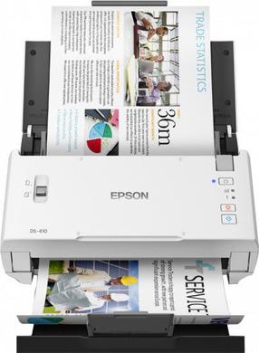 Сканер Epson WorkForce DS-410, CIS, белый цв./черный цв.