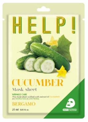 Veido kaukė Bergamo Help! Cucumber, 25 ml