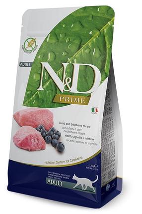 Sausā kaķu barība Farmina N&D Prime Lamb & Blueberry, jēra gaļa, 1.5 kg