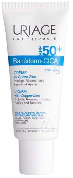 Sejas krēms Uriage Bariederm Cica, 40 ml, SPF 50+
