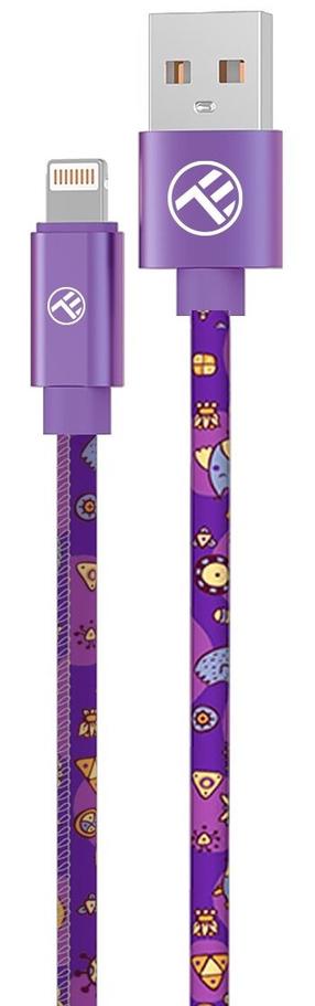 Kaabel Tellur Graffiti, Lightning/USB, 100 cm, violetne v.