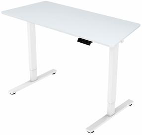 Kompiuterio stalas reguliuojamo aukščio Home4you Ergo Fit K187171, 120 cm x 60 cm, 71.6 - 116 cm, balta sp.