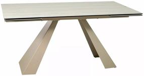 Valgomojo stalas išskleidžiamas Salvadore, smėlio sp./kašmyro sp., 160 - 240 cm x 90 cm x 77 cm