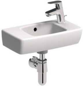 Умывальник для ванной комнаты Geberit Selnova Square, акрил, 45 см x 25 см x 15 см, белый цв.