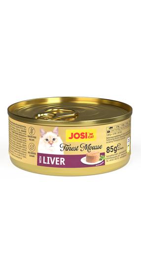 Šlapias kačių maistas JosiCat Finest Mousse, kepenėlės, 0.085 kg