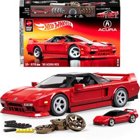 Konstruktorius, automobilis Mattel Hot Wheels 90 Acura NSX, 876 vnt., raudona sp.