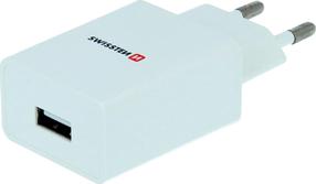 Telefona lādētājs Swissten Travel Charger, USB, 100 cm, balta krās., 5 W