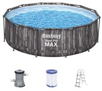 Baseinas, karkasinis Bestway Steel Pro Max 5614X, pilka sp., 366 x 100 cm