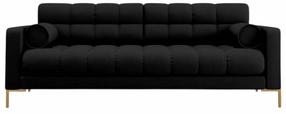 Sofa Cosmopolitan Design Bali Neve 100, aukso sp./juoda sp., 96 x 217 cm x 75 cm