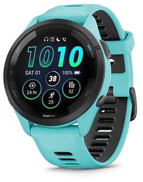 Умные часы Garmin Forerunner 265, черный цв./бирюзовый цв.