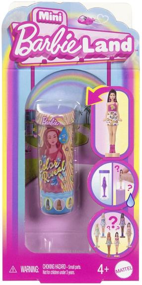 Nuku - kujuke Mattel Barbie BarbieLand Color Reveal JCR08, 3.8 cm, (värv/disain valitakse juhuslikult)