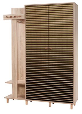 Priekšnama mēbeļu komplekts Kalune Design Garmanto 135-220, iekštelpu, sonoma ozola krās.
