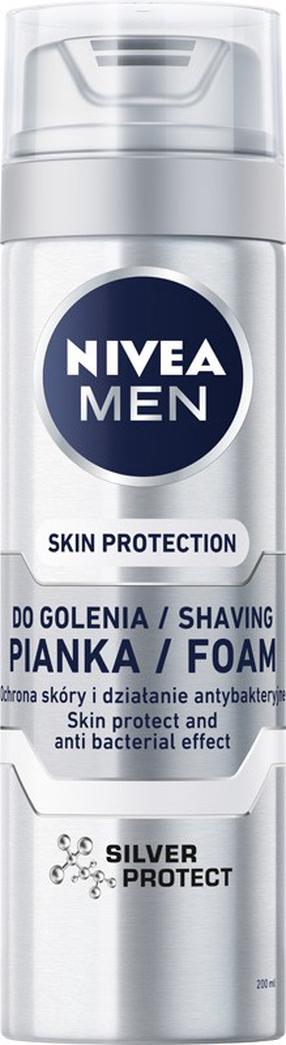 Пена для бритья Nivea Silver Protect, 200 мл