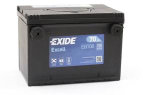 Аккумулятор Exide Excell EB708, 12 В, 70 Ач, 740 а