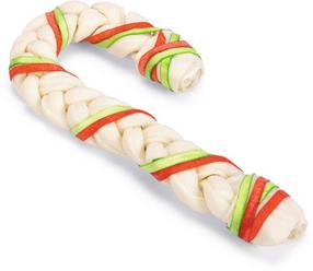 Skanėstas šunims Beeztees Christmas Braided Cane, džiovinta oda
