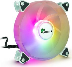 Вентилятор Inter-Tech Argus RS-061 RGB, 12 см, белый цв./черный цв.