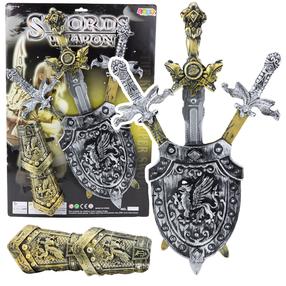 Набор рыцаря Lean Toys Swords Золотой цв./Серебристый цв.