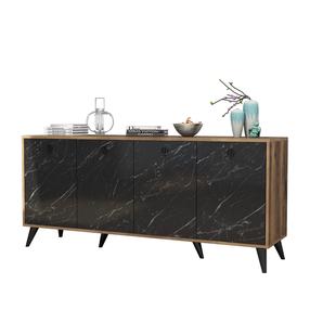 Комод Kalune Design Elite 1618, коричневый цв./черный цв., 80 см x 180 см x 45 см