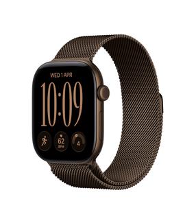 Смарт-часы Apple Watch Series 12 GPS 46mm MKD74ET/A, корпус из алюминия dark bronze с ремешком dark bronze milanese loop - S/M