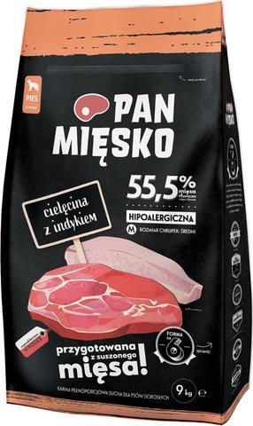 Sausas šunų maistas Pan Miesko, kalakutiena, 20 kg